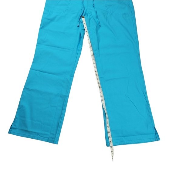 Code Happy Womens Drawstring Scrub Pants, Turquoise Blue, L, New With Tags, NWT - Picture 7 of 13